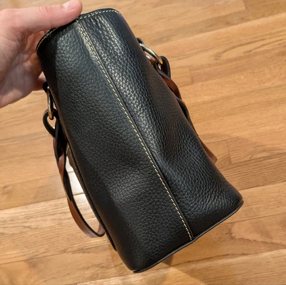 Dooney & Bourke Black Pebble Leather Shoulder Bag Purse - Picture 8 of 16
